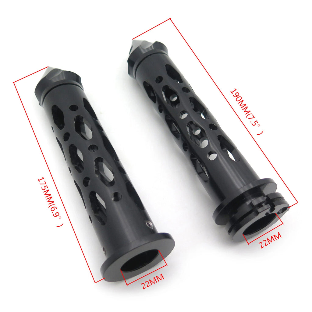 CNC 7/8" 22mm Spike Bar Ends Grips for Kawasaki Ninja ZX9 ZX10 ZX12 ZX14
