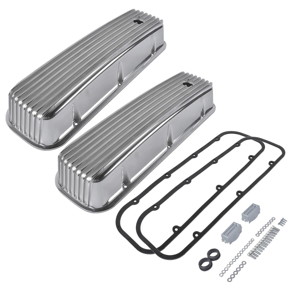 Finned Valve Covers for Chevy Big Block 427 454 502 (Fits 1965–2002)