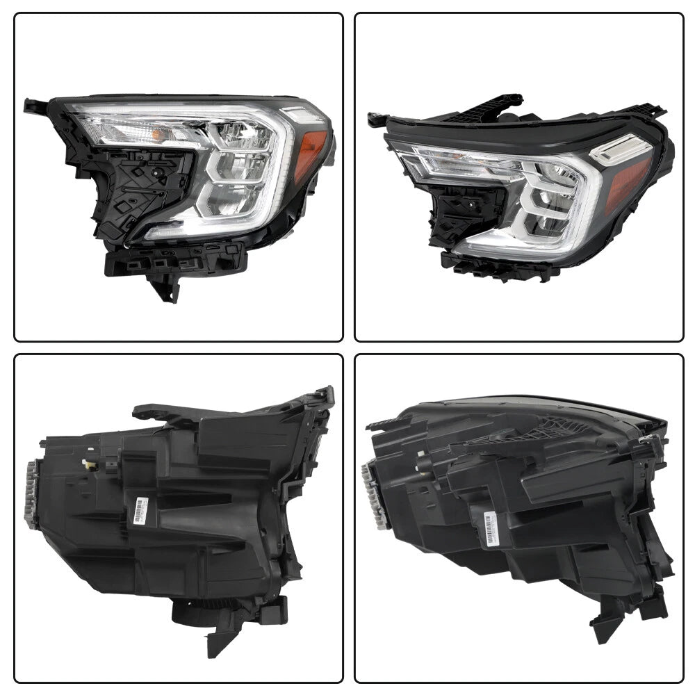 Headlight Assembly for GMC Terrain (2022–2023) Driver Side LED Black Clear