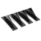 Set of 4 Universal Rear Bumper Diffuser Spoilers - Carbon Style