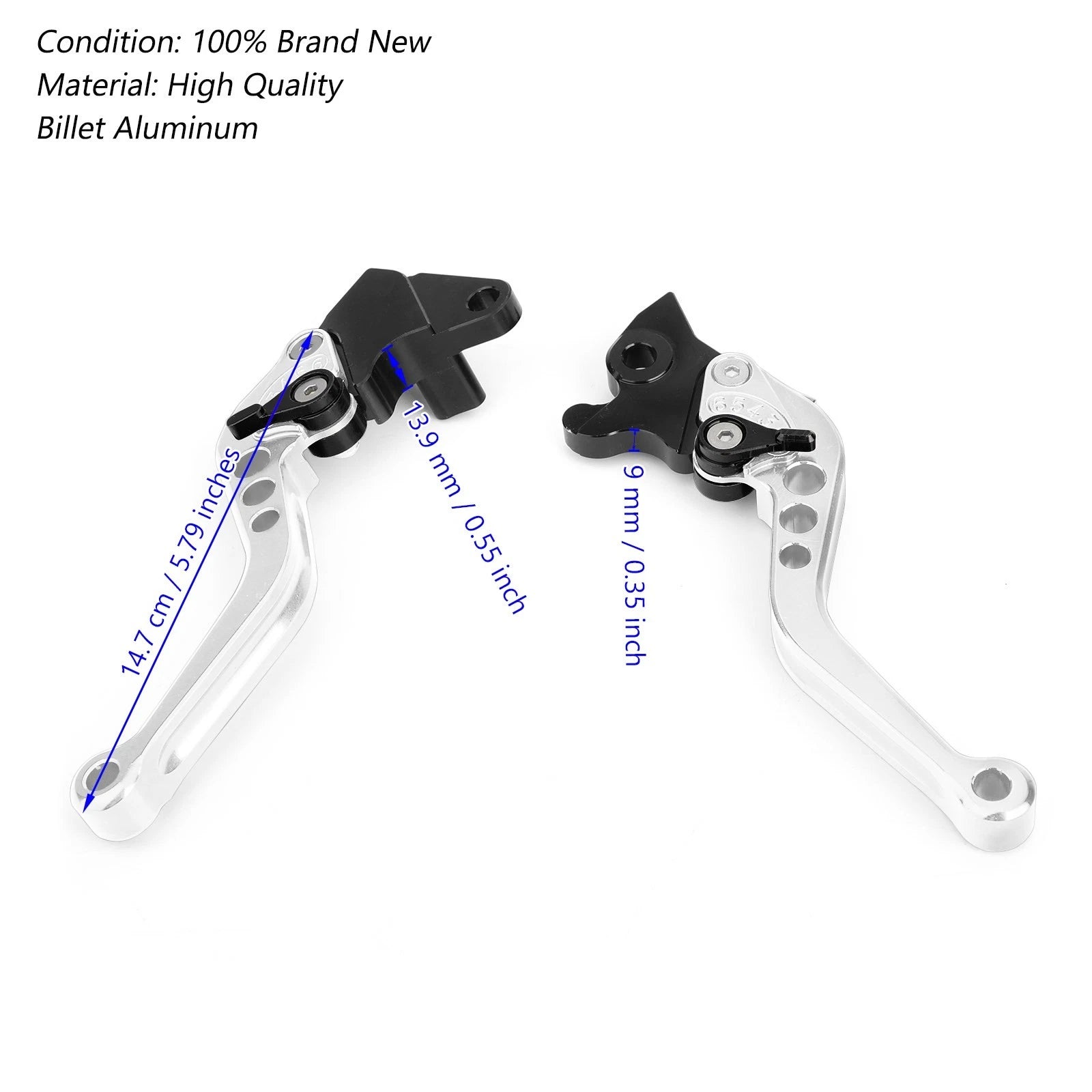 Brake Clutch Levers for Yamaha YZF-R15 (2008–2014) Silver