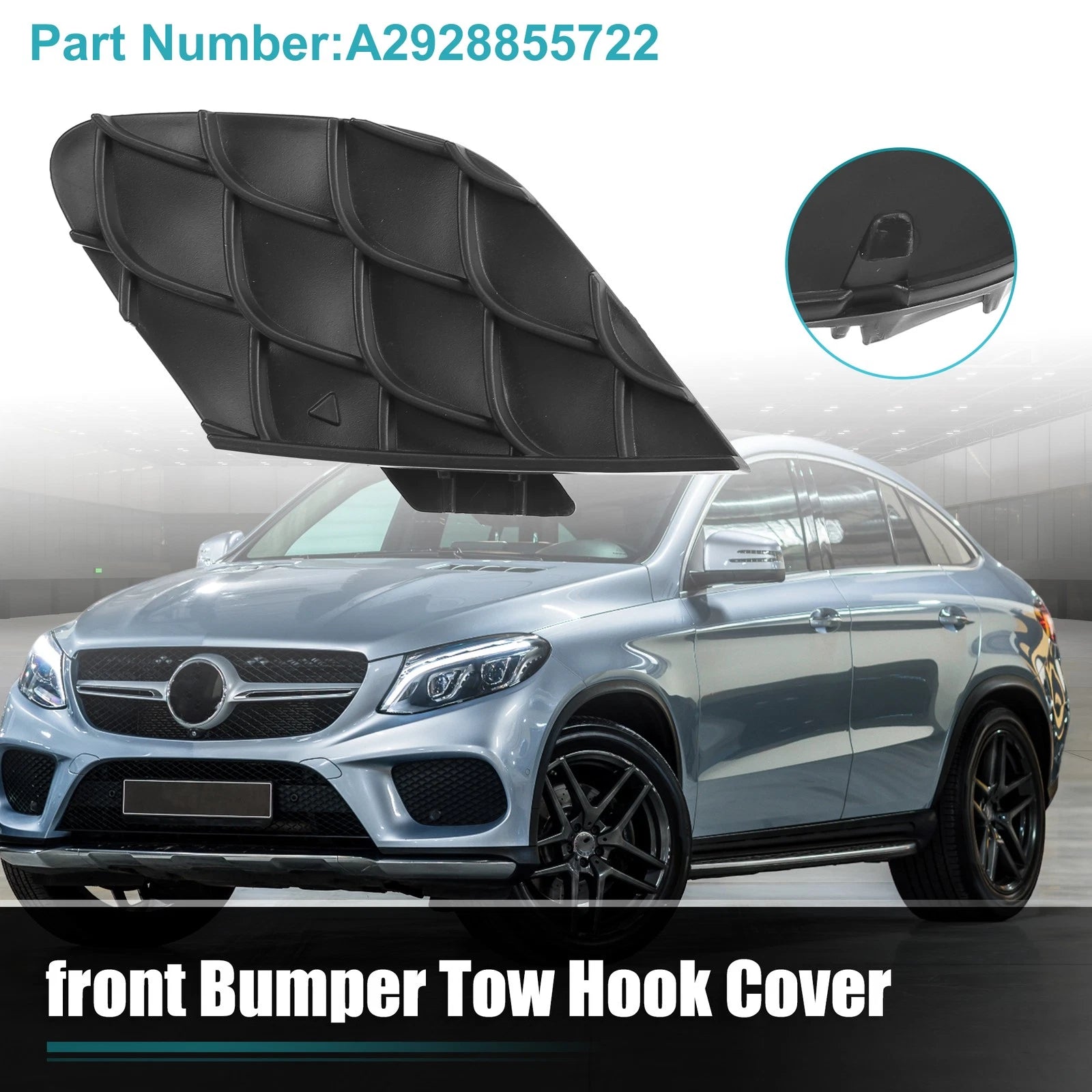 Front Bumper Tow Hook Cap for Mercedes-Benz GLE 400 (2016–2019) No.A2928855722