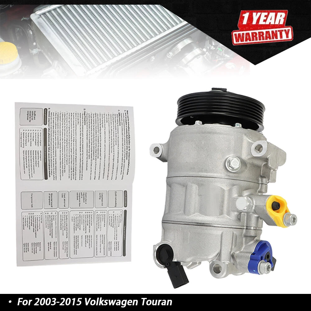 A/C Compressor with Clutch for Volkswagen Touran (2003–2015)