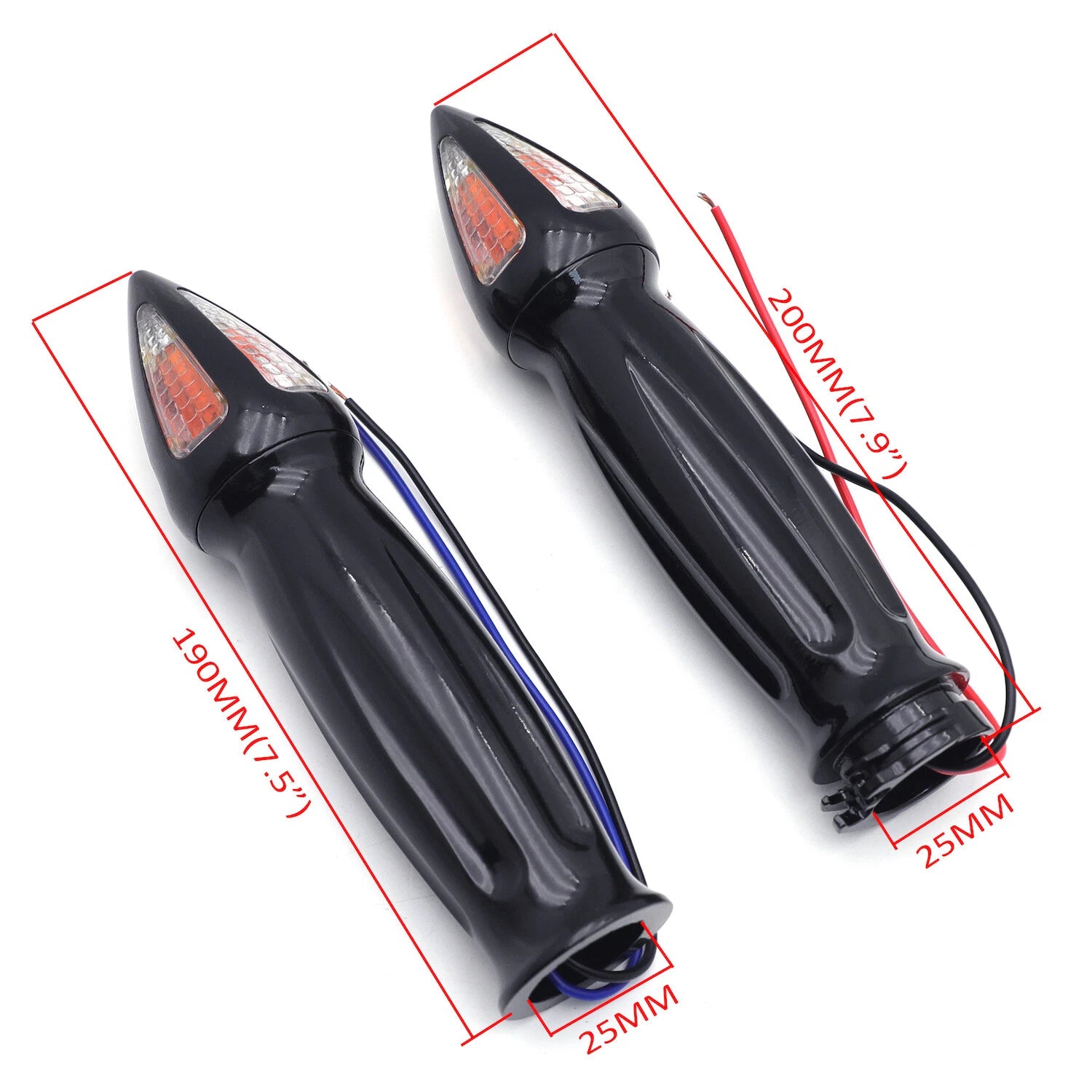 Hand Grips with Turn Signal for Harley Road King/Dyna/Fat Boy/Sportster (1" 25mm)