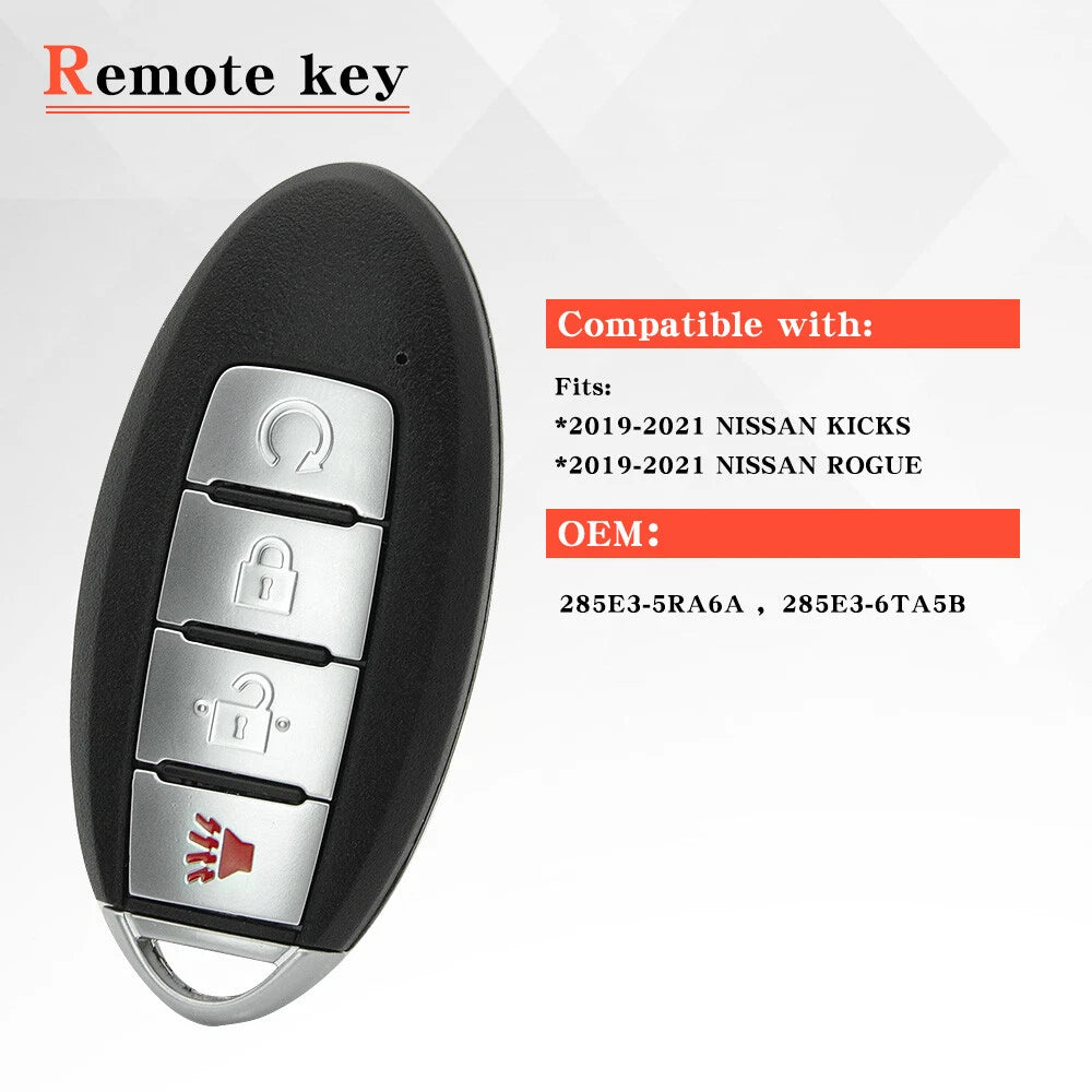 Replacement Proximity Key Fob Remote for Nissan Rogue (2009–2021) 285E3-6TA5B