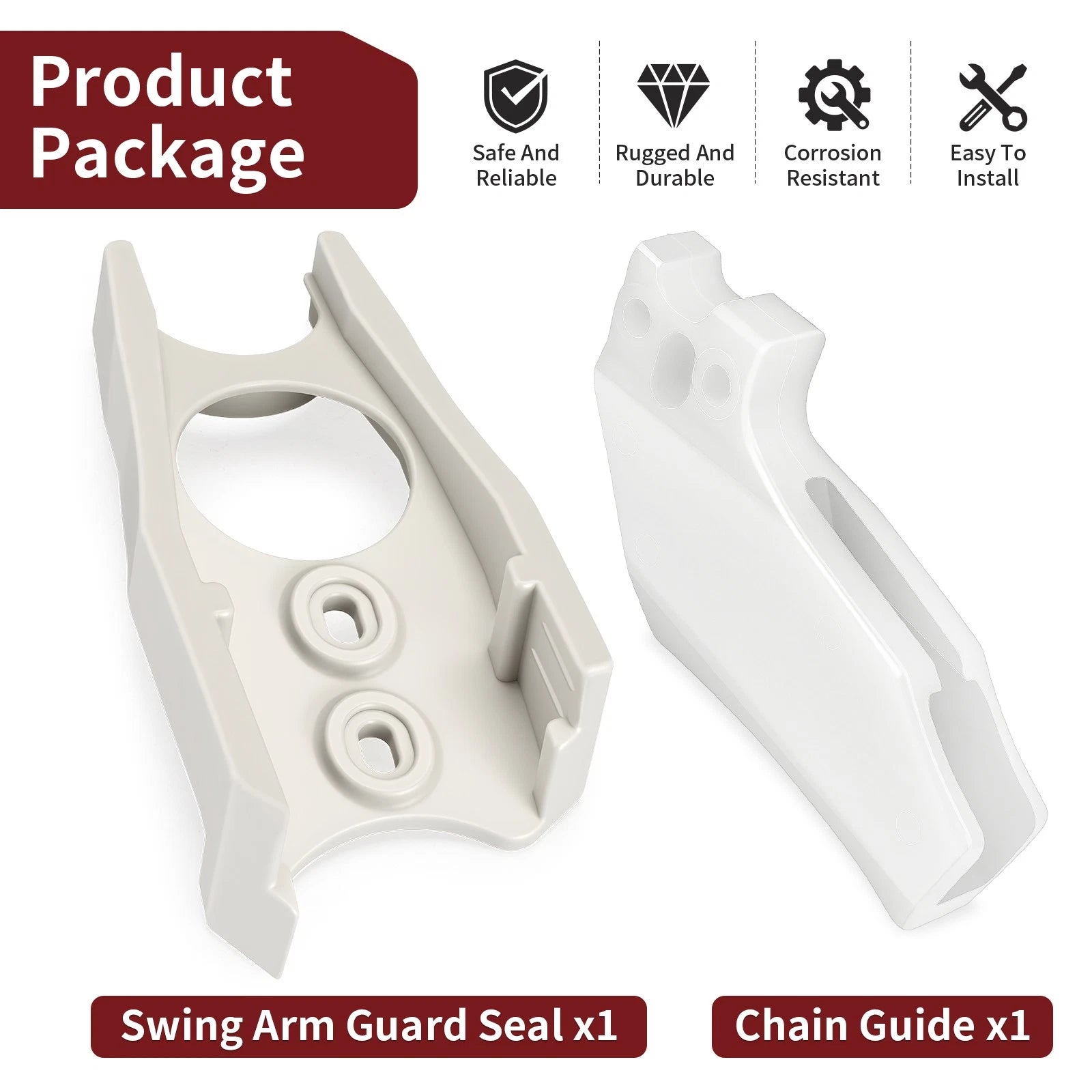 Chain Guide & Guard Seal for Yamaha YZ125 YZ250 YZ490 (1986–1990)