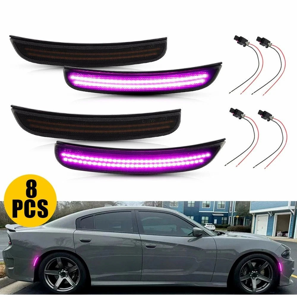 Set of 2 LED Side Marker Lights with Harness for Dodge Charger (2015–2022)