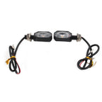 Mini 12V LED Turn Signal Blinker Lights for Motorcycle - Amber