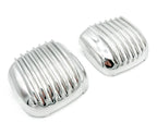 Polished Finned Aluminum Drum Brake Scoops Pair for Ford (1939–1948)