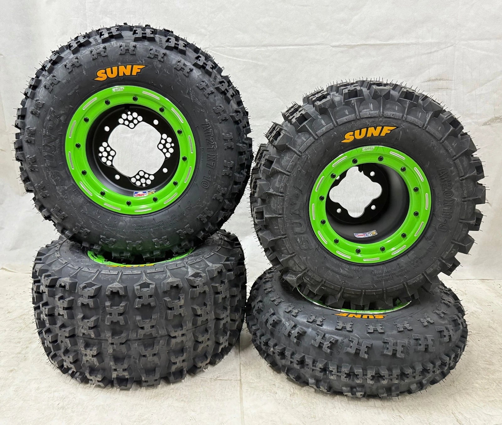 DWT G3 Beadlock Wheels & Sunf A027 Tires for Banshee 350 (1997–2006)
