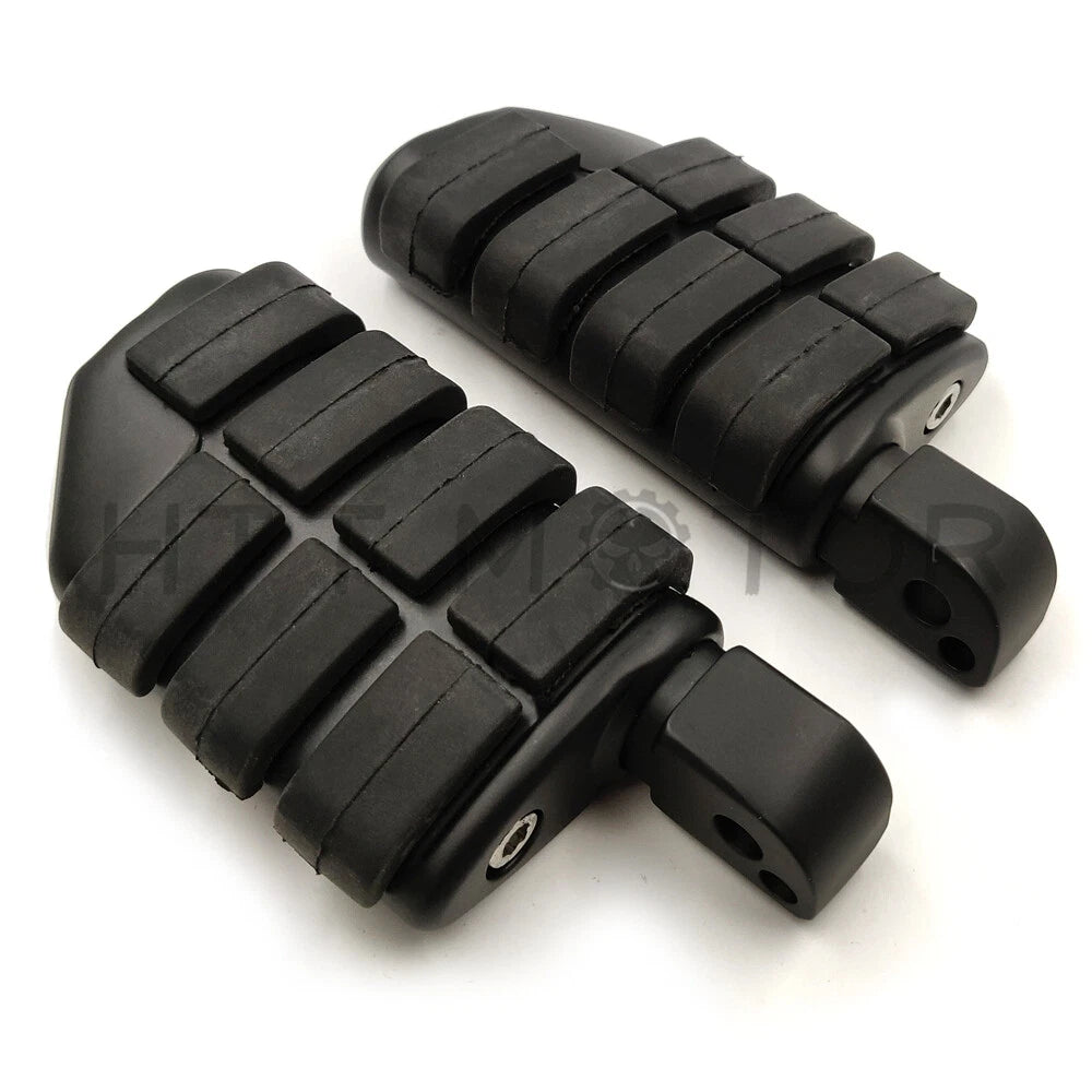 Black Dually Footpegs for Harley Softail Fat Boy FLFB, Fat Bob FXFB (2018–2023)