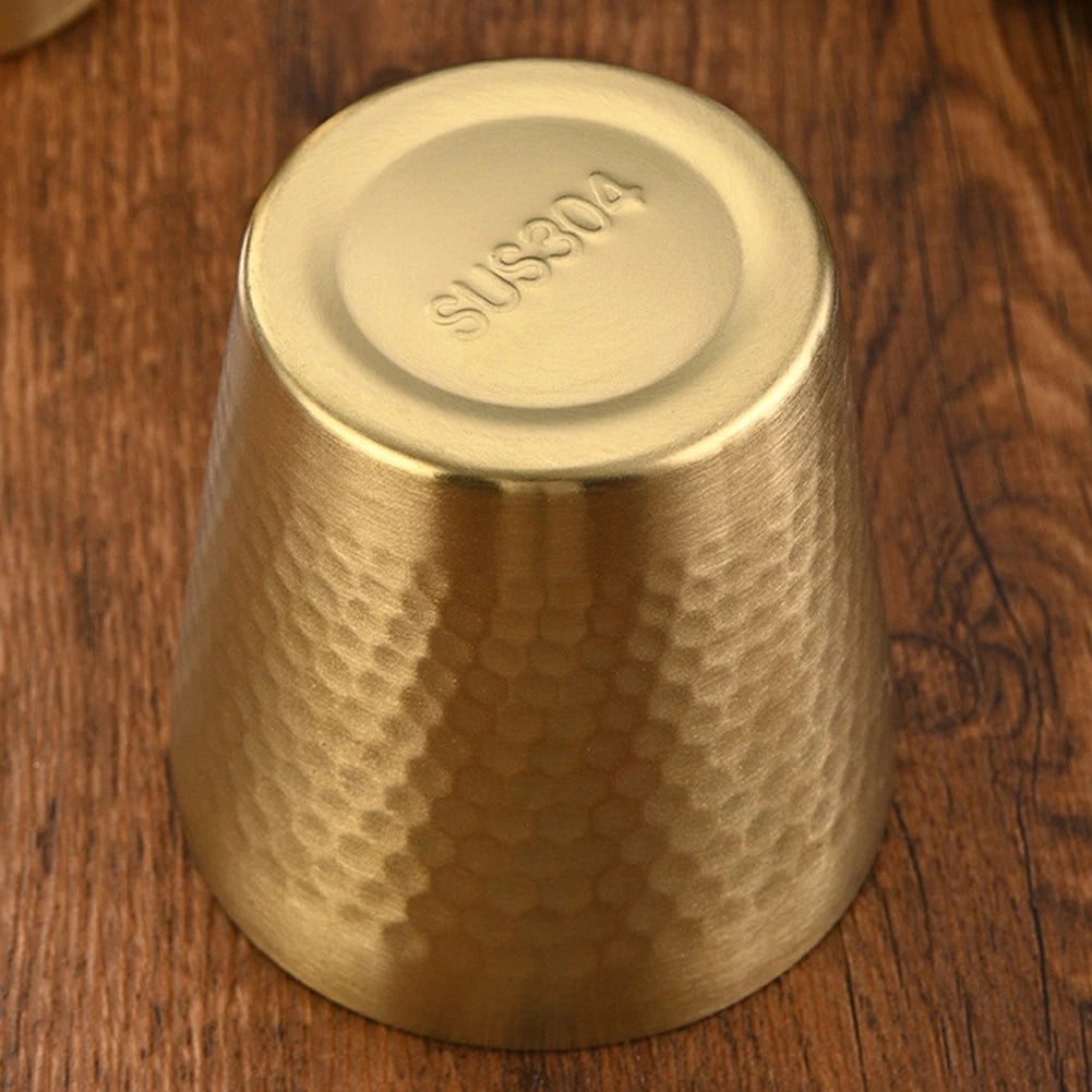 Set of 4 Stainless Steel Double Wall Insulated Cups 175ml for Travel