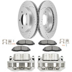 Set of 8 Brake Calipers, Rotors & Pads for Ford F-150 4WD (1997–2003)