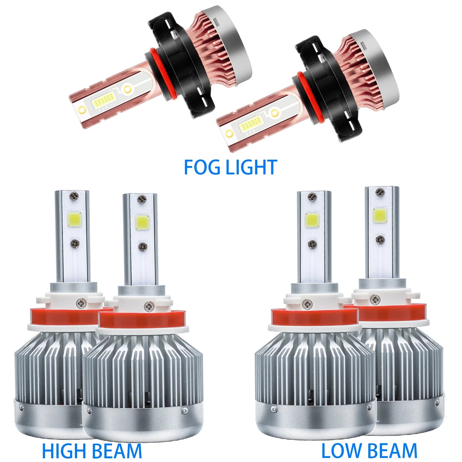 Ice Blue LED Headlight Kit Bulbs for Dodge Grand Caravan (2011-2019)