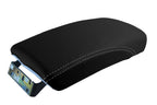 Console Lid Armrest Cover for Nissan Rogue (2014–2016) - Leather Gray Stitch