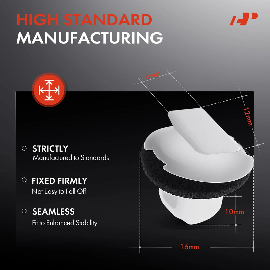 30Pcs 16mm White Molding Clips for Nissan Infiniti