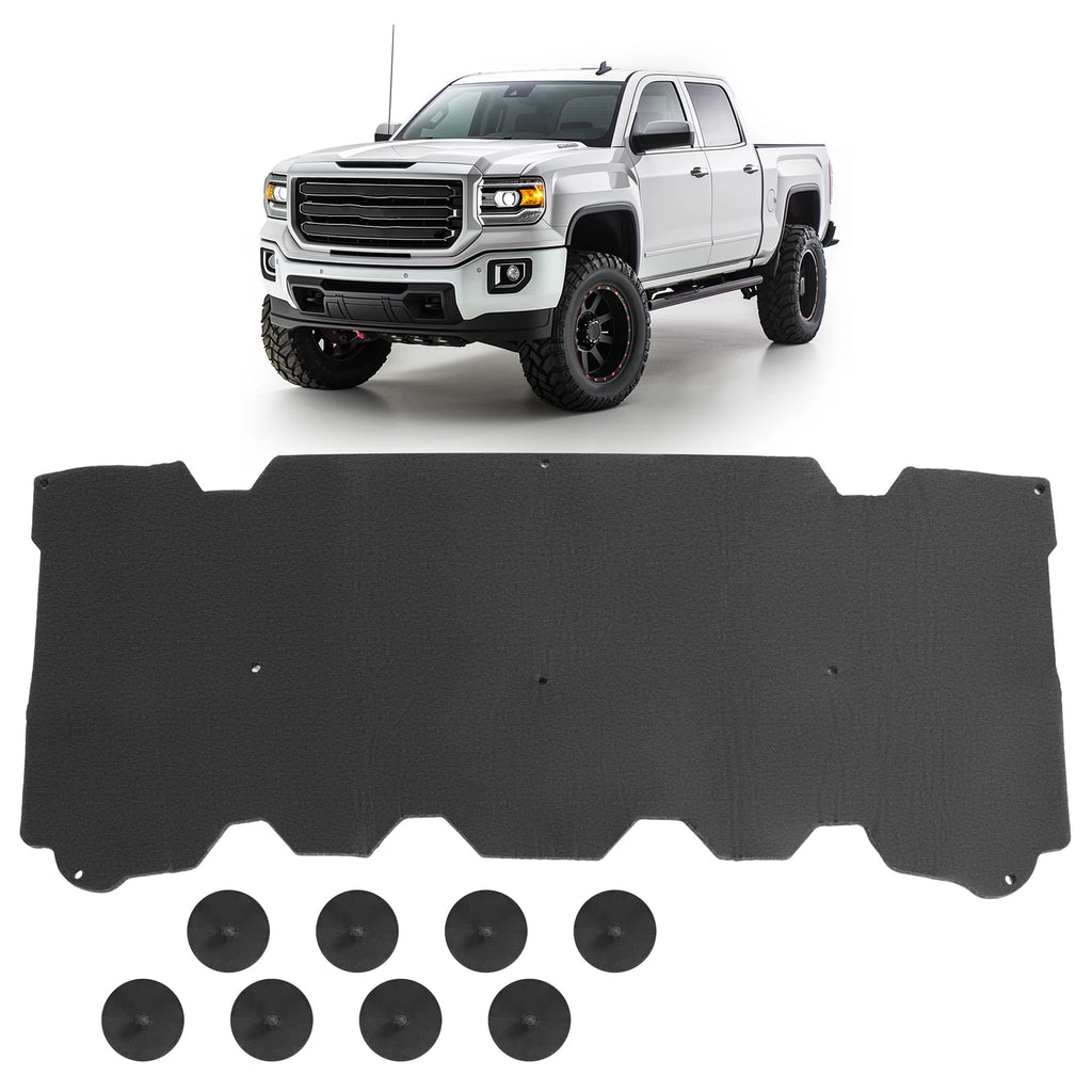 Hood Insulation Pad with Clips for GMC Sierra 1500/2500/3500 (2007–2013)