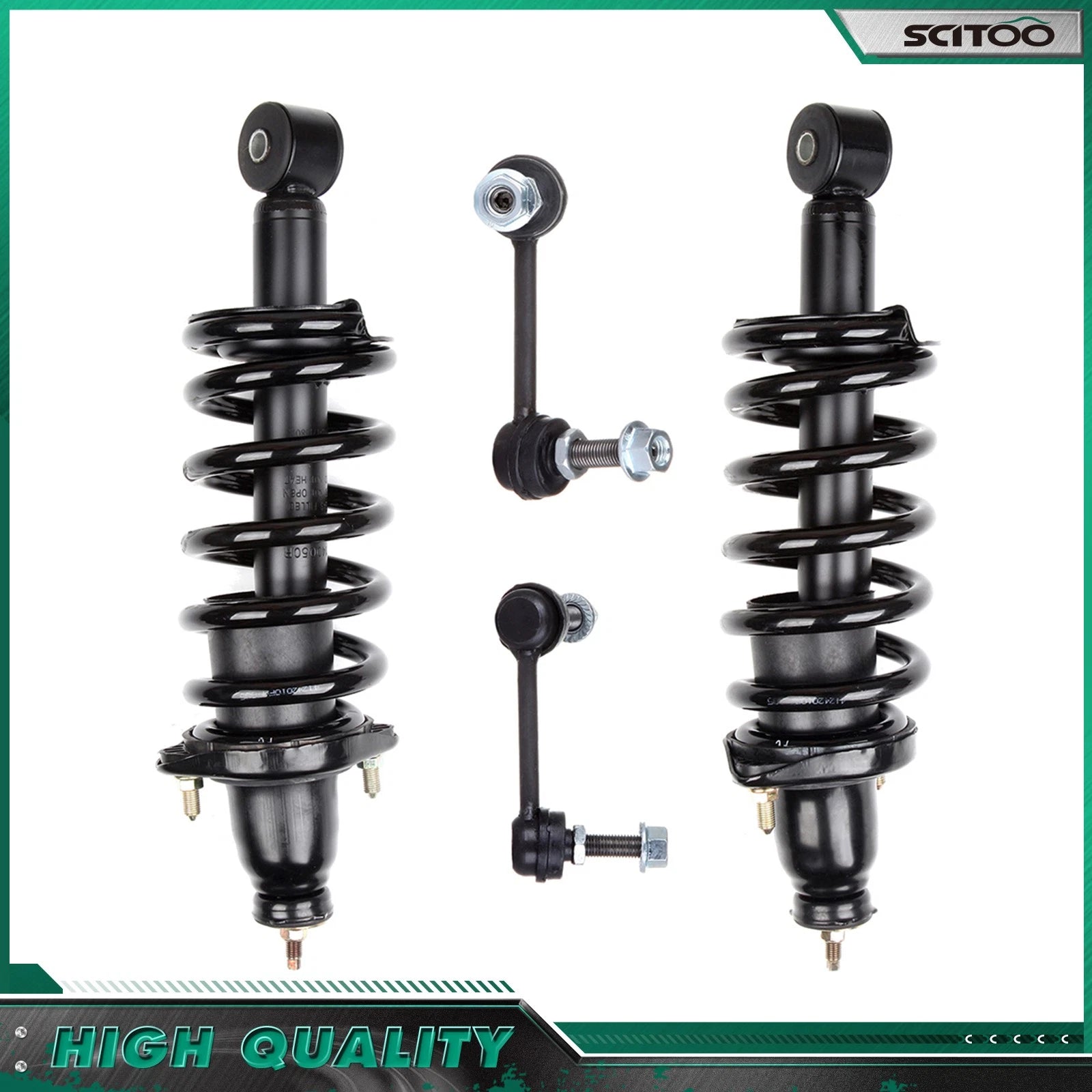 Set of 4 Rear Shocks Struts Coil Spring Sway Bar Link for Honda CR-V (2002–2006)