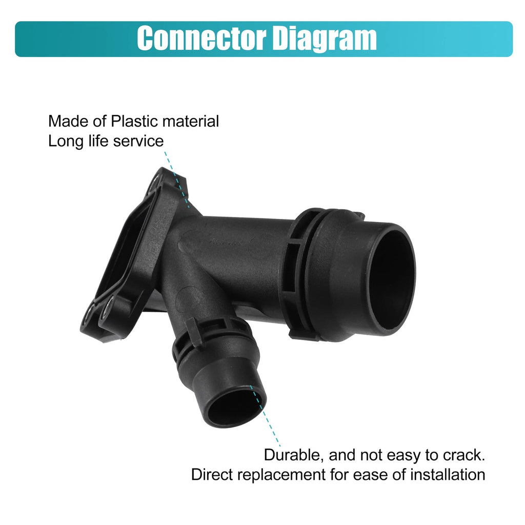 Engine Coolant Hose Connector for BMW E38 E39 E46 E65 E66 E67 (1995–2006) No. 11127806196