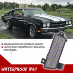 2X Clear Amber LED Front Side Marker Lights for Chevy Chevelle El Camino (1970)