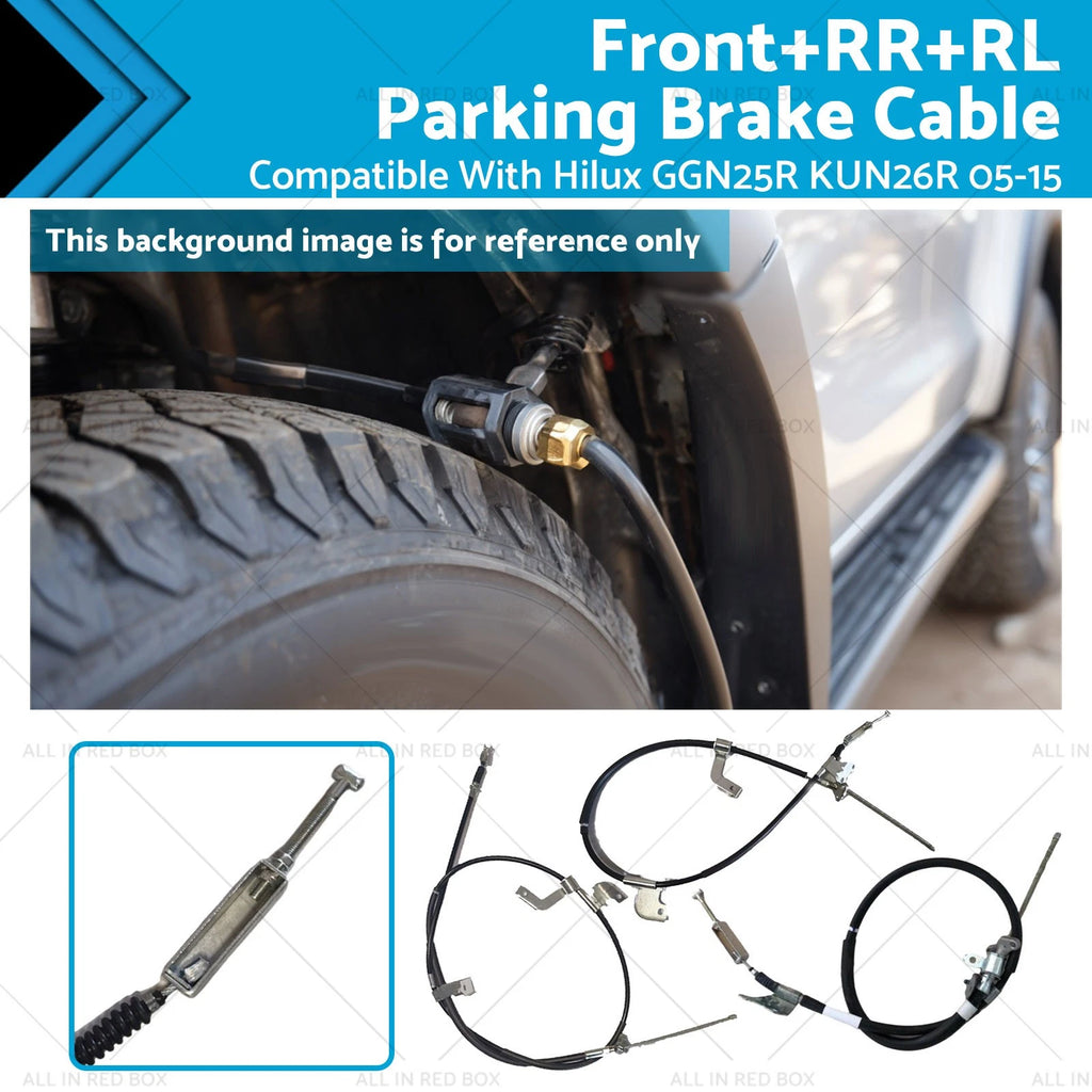 3X Rear Park Brake Cables for Toyota Hilux GGN25R KUN26R (2005–2015)