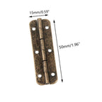 Set of 6 Antique Bronze Decorative Hinges for Wooden Box (50mm x 15mm)