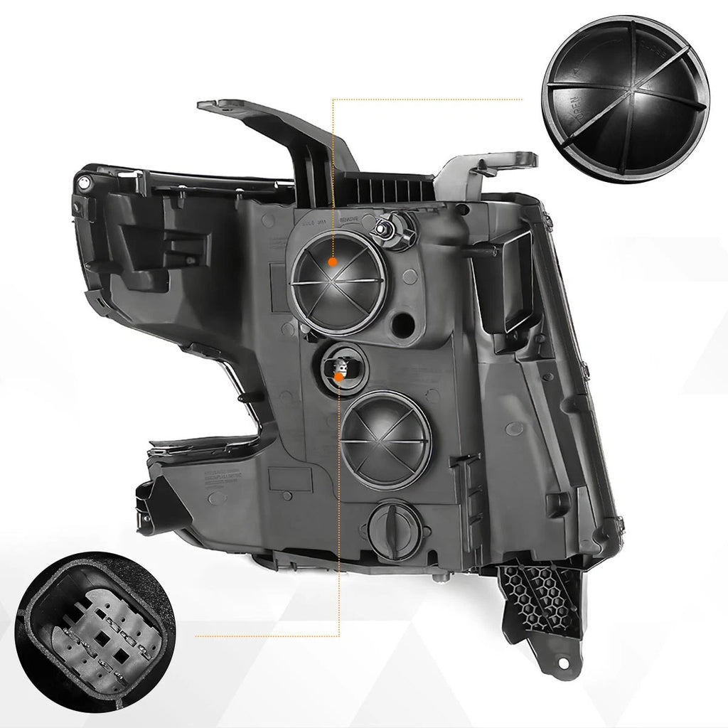 Set of 2 OE Projector Headlights with LED DRL for Chevy Suburban/Tahoe (2015–2020)