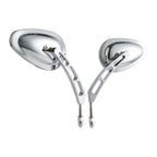 8mm Chrome Rearview Mirrors for Harley Touring Sportster 883 1200 Dyna (2004-2023)