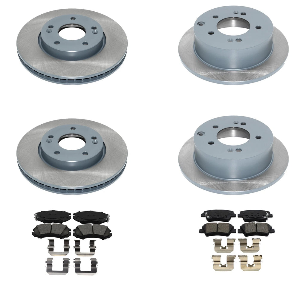 DuraGo Front Rear Rotors & Bosch QuietCast Brake Pads Kit for Kia Soul (2010–2023)