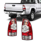 Set of 2 Tail Lights Assembly for Toyota Tacoma (2005–2015) Red Housing