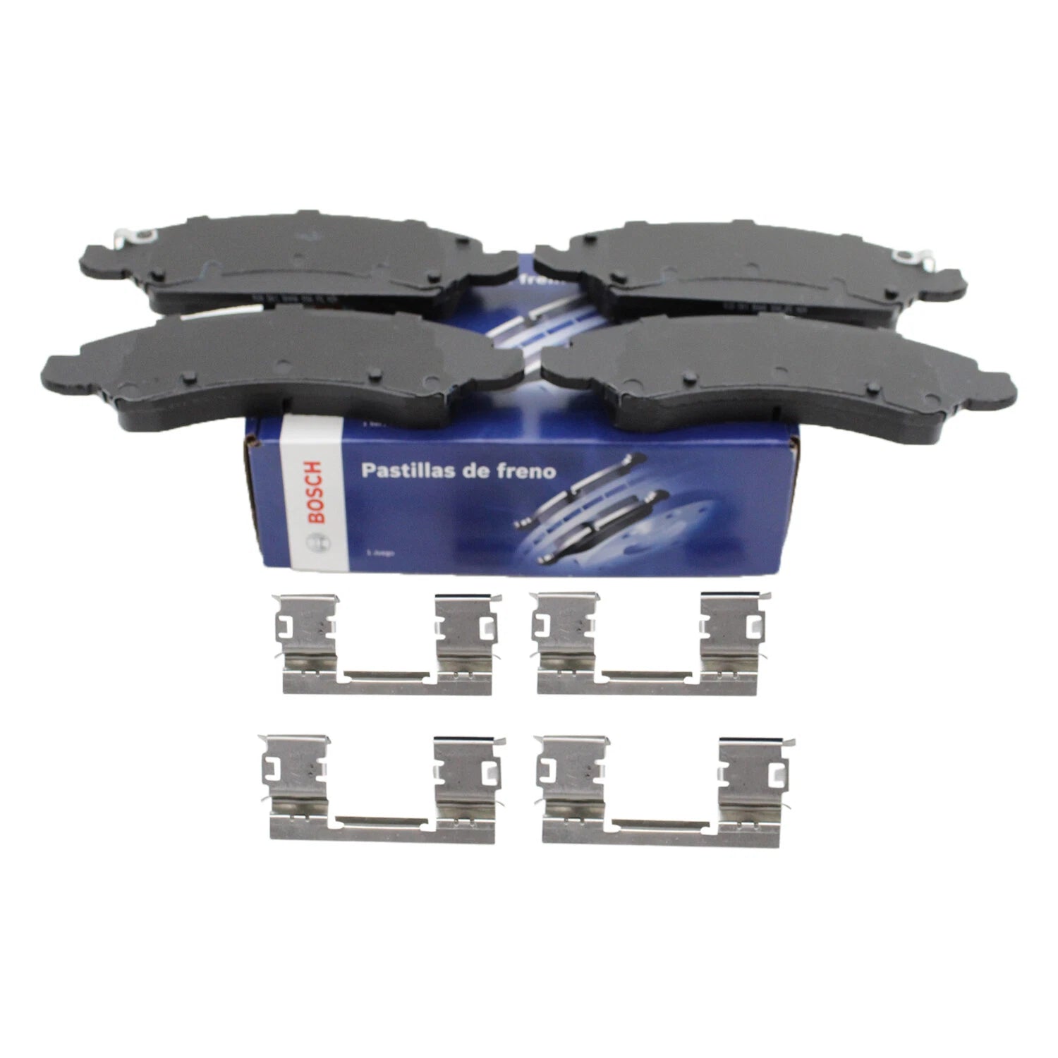 Set of 4 Bosch Blue Semi-Metallic Slotted Brake Pads for Cadillac Chevrolet GMC