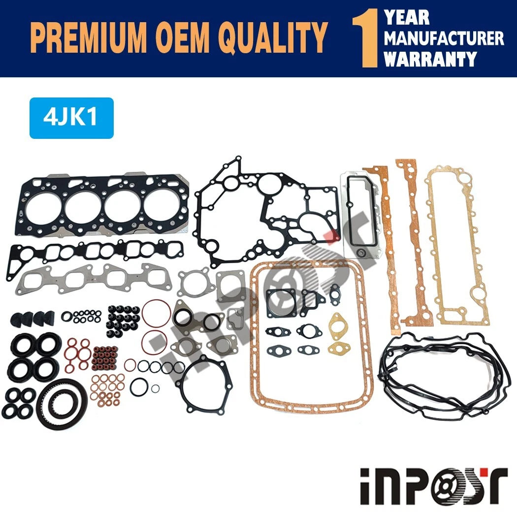 Set of 4 Full Gasket Set Kit for Isuzu 4JK1 4JK1T Diesel Engine