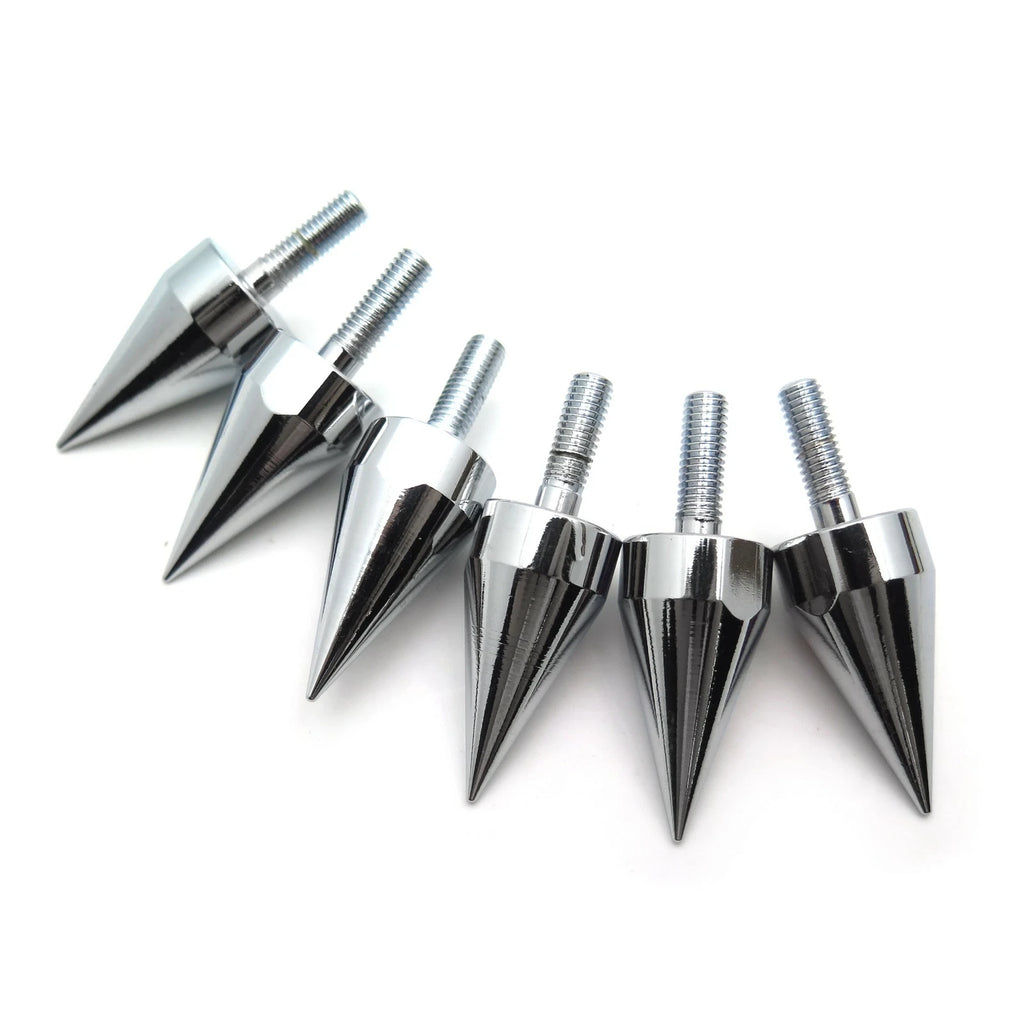 Set of 4 Universal Chrome Motorcycle Spike Bolts for Windscreen Fairings