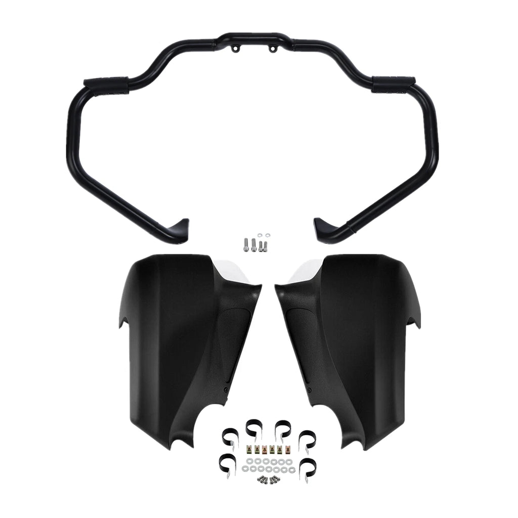 Mustache Engine Guard for Indian Chieftain (2014–2018) - Matt Black, Lower Vented