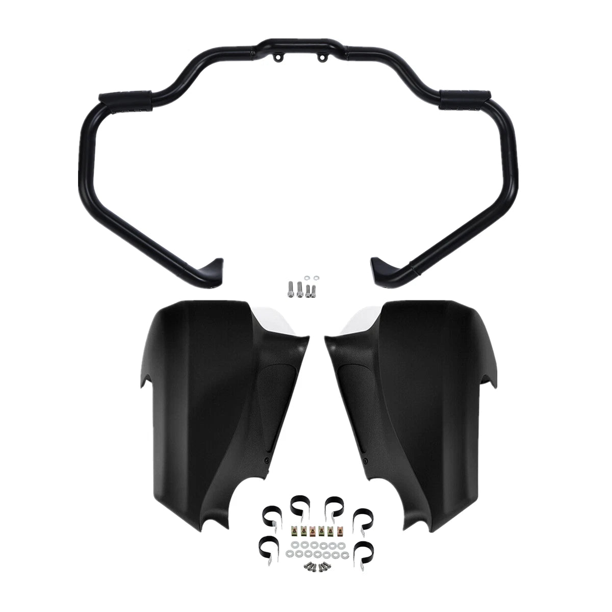 Mustache Engine Guard for Indian Chieftain (2014–2018) - Matt Black, Lower Vented