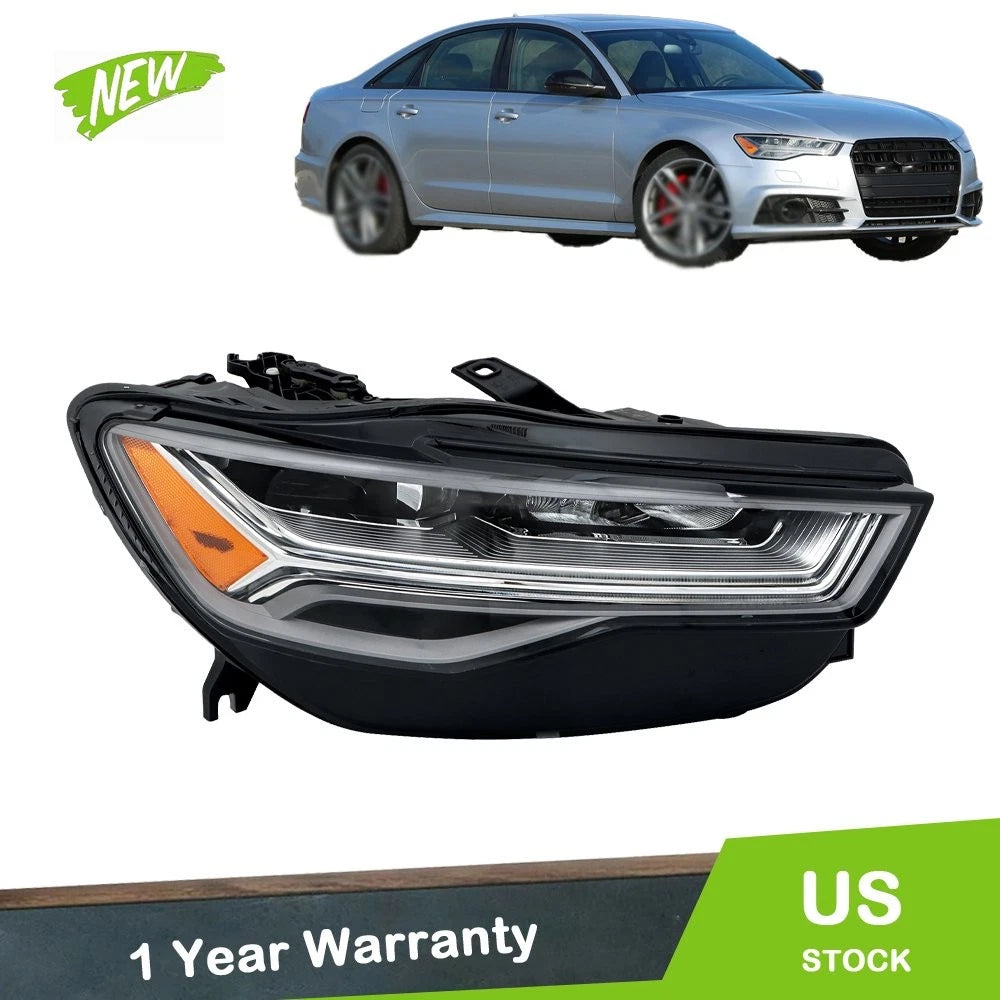 Headlight for Audi A6 S6 (2016–2018) W/LED DRL Right Side