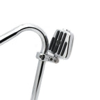 Chrome 1 1/4" Gear Skull Foot Peg Footrest w/ P-Clamp Kit for Harley Sportster
