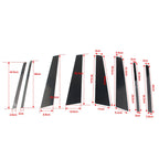 8x Door Window Column B C Pillars Posts Trims Bright Black for BMW X7 (2019–2021)