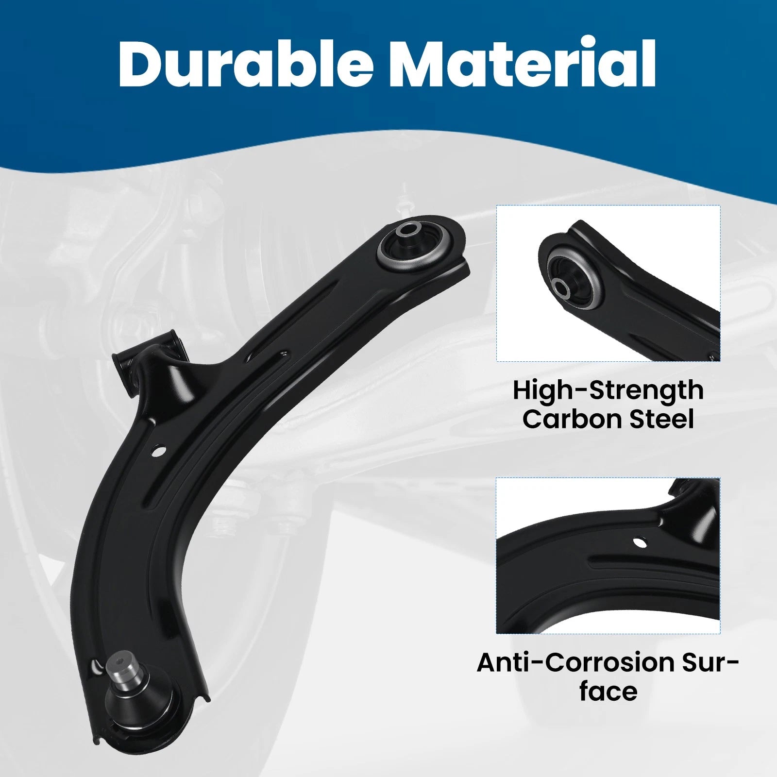 LH Driver Front Lower Control Arm for Nissan Versa (2007–2012) K620567