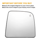Right Upper Side Heated Mirror Glass for Nissan Titan (2004–2015)