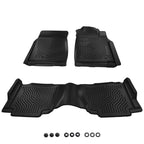 All-Weather Carpet Floor Mats for Toyota Tundra Double Cab (2007–2011) Black