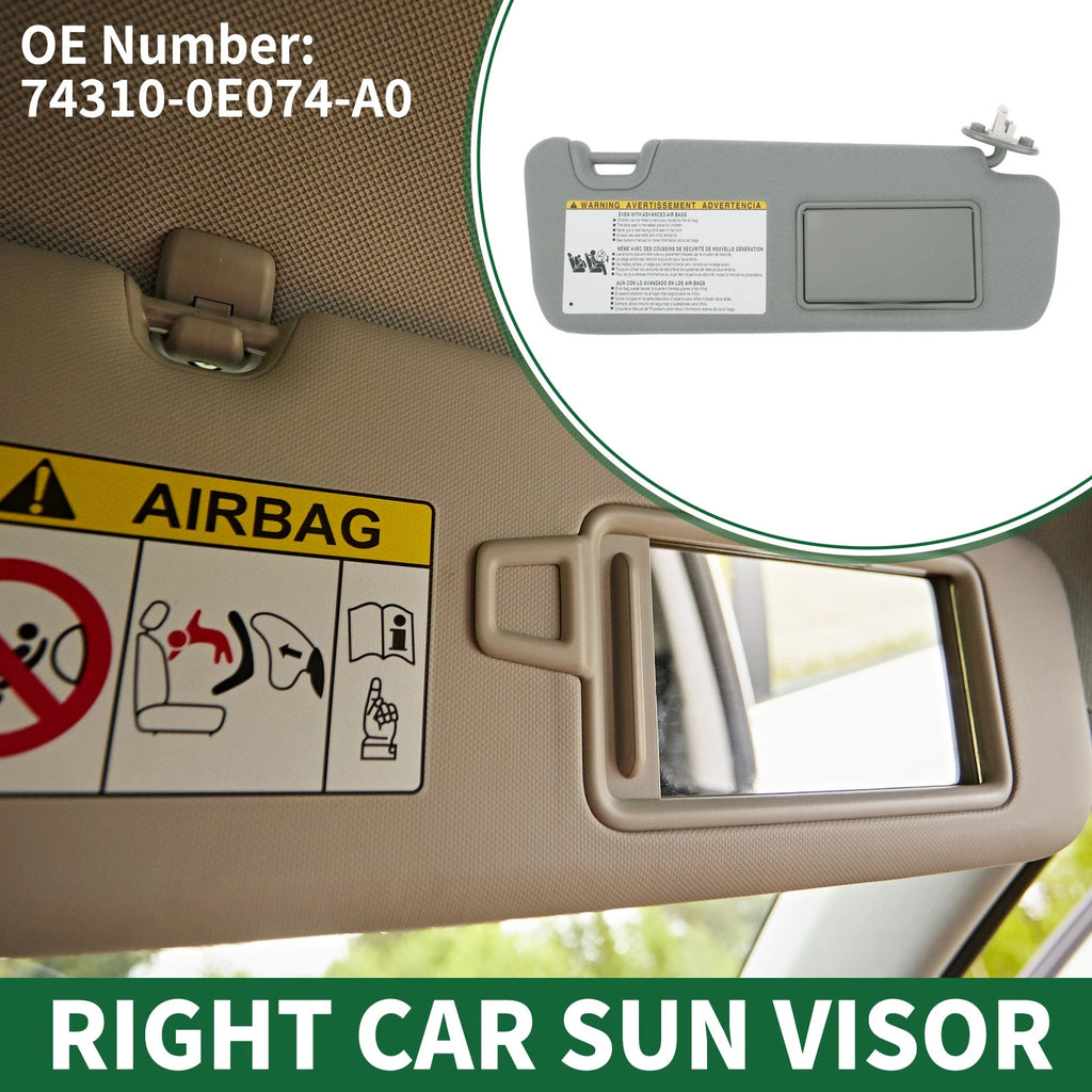 Right Sun Visor for Toyota Highlander (2014–2016, 2019) No. 74310-0E074-A0