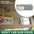 Right Sun Visor for Toyota Highlander (2014–2016, 2019) No. 74310-0E074-A0