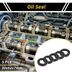 Set of 5 Oil Seal Rotary Shaft Seal NBR Rubber 30x52x7mm