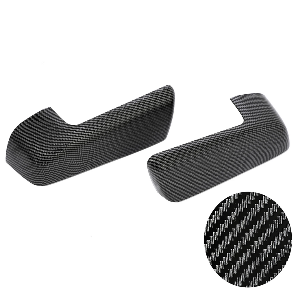 Carbon Fiber Print Mirror Covers for Chevy Silverado/GMC Sierra 1500 (2019–2024)