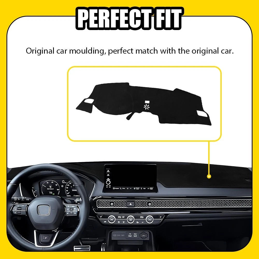 DashMat Dashboard Cover Pad for Honda Civic (2022–Present) Black Anti-Glare