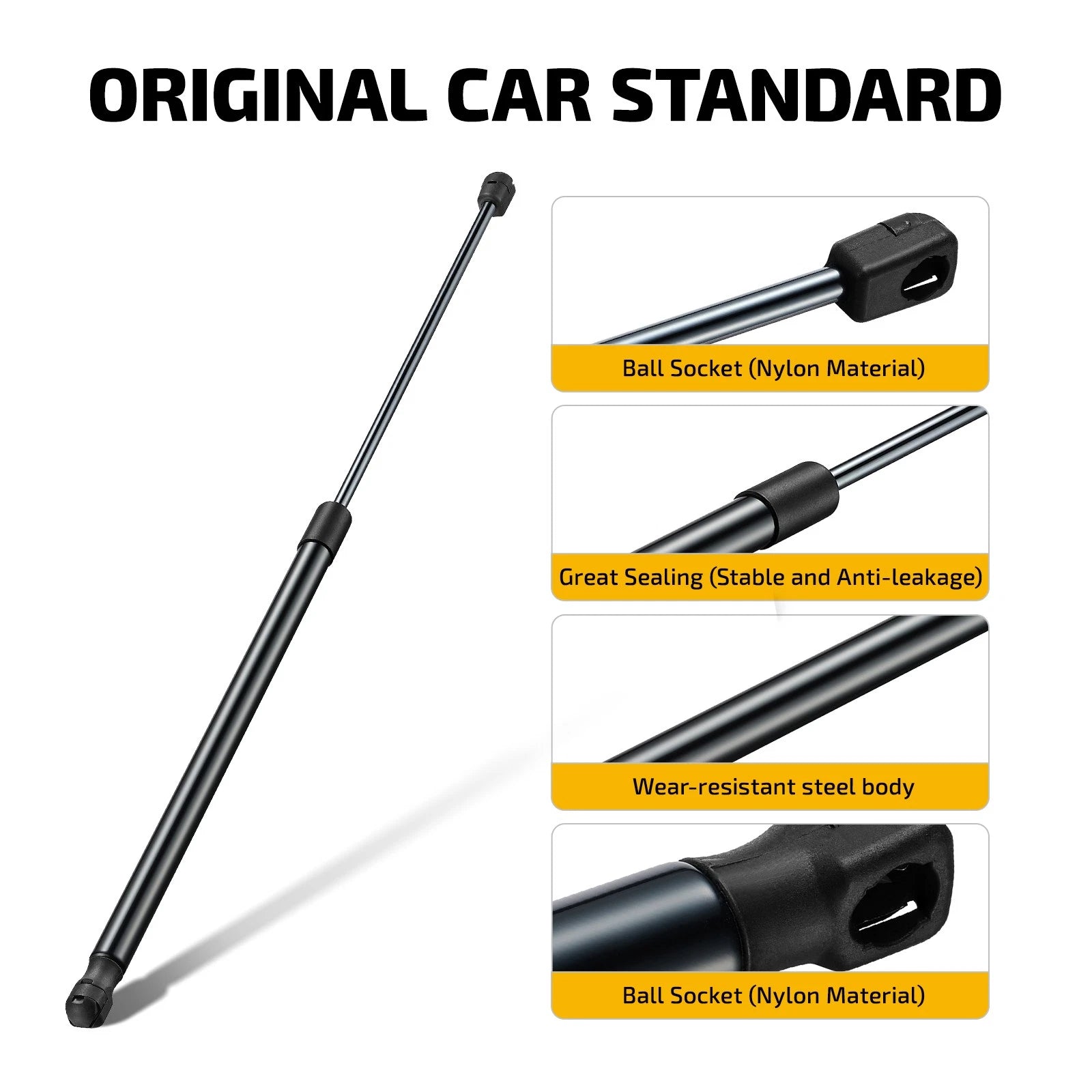 Gas Struts for Leer Camper Shell Topper Rear Window (26 Inch, 30Lbs)