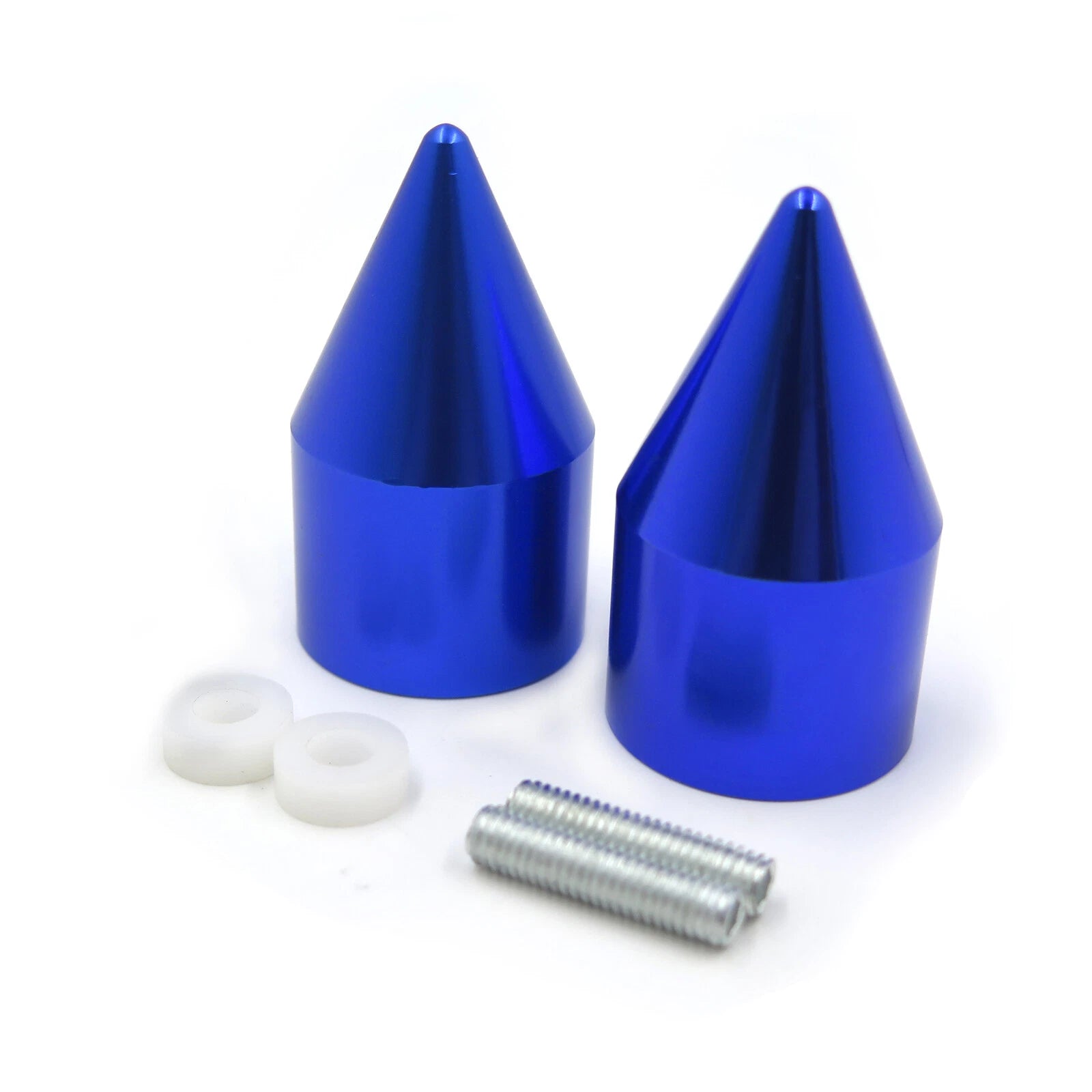 Spike Bar Ends for Yamaha YZF-R6 (2006–2012), FJR 1300 (2003–2010), YZF-R1 (1998–2012) - Blue