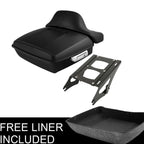 Matte Chopped Trunk Backrest Mount Rack for Harley Touring Electra Glide (2014–2025)