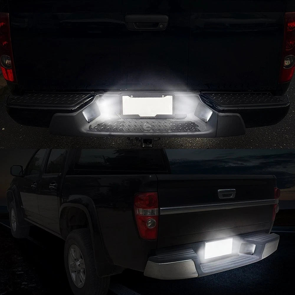 2X White LED 18-SMD License Plate Lights for USA Vehicles